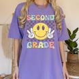 Second Grade Teachers Boys Girls Smile Face 2nd Grade Team Women's Comfort Colors T-Shirt Violet