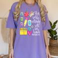 She Works Willingly With Her Hands Proverbs Daycare Teacher Men Women Women's Comfort Colors T-Shirt Violet She Works Willingly With Her Hands Proverbs Daycare Teacher Men Women Women's Comfort Colors T-Shirt Violet