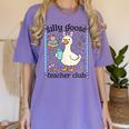 Silly Goose Teacher Club Silly Goose For Teacher Women's Comfort Colors T-Shirt Violet Silly Goose Teacher Club Silly Goose For Teacher Women's Comfort Colors T-Shirt Violet