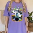 Skeleton Mad Scientist Halloween Costume Science Teacher Women's Comfort Colors T-Shirt Violet Skeleton Mad Scientist Halloween Costume Science Teacher Women's Comfort Colors T-Shirt Violet