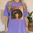 Smart Teacher Afro Girl Melanin African American Wowen Women's Comfort Colors T-Shirt Violet