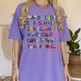SPANISH ALPHABET MAESTRA SPANISH TEACHER Women's Comfort Colors T-Shirt Violet