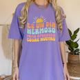 Spanish Multilingual Teacher Dual Languages Bilingual Women's Comfort Colors T-Shirt Violet
