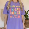 I Speak Toddler Teacher Pre-K Frist Day Back To School Women's Comfort Colors T-Shirt Violet I Speak Toddler Teacher Pre-K Frist Day Back To School Women's Comfort Colors T-Shirt Violet
