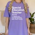 Special Education Teacher Definition Back To School Women's Comfort Colors T-Shirt Violet Special Education Teacher Definition Back To School Women's Comfort Colors T-Shirt Violet