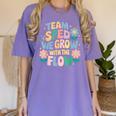 Special Education Teacher Team SPED Grow With The Flow Women's Comfort Colors T-Shirt Violet Special Education Teacher Team SPED Grow With The Flow Women's Comfort Colors T-Shirt Violet