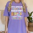 Special Educational Assistant And Sped Teacher Women's Comfort Colors T-Shirt Violet Special Educational Assistant And Sped Teacher Women's Comfort Colors T-Shirt Violet