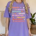 SPED Caffeinate Advocate Laminate Educate Teacher Facilitate For Men Women Women's Comfort Colors T-Shirt Violet SPED Caffeinate Advocate Laminate Educate Teacher Facilitate For Men Women Women's Comfort Colors T-Shirt Violet