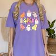 SPED Teacher Halloween Spooky Special Education Team Men Women Kids Women's Comfort Colors T-Shirt Violet SPED Teacher Halloween Spooky Special Education Team Men Women Kids Women's Comfort Colors T-Shirt Violet