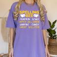 Spelling Bee Costume For a Halloween Teacher Pun Women Women's Comfort Colors T-Shirt Violet Spelling Bee Costume For a Halloween Teacher Pun Women Women's Comfort Colors T-Shirt Violet