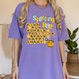 Spelling Bee Kind Positive Kindness Women Teacher Women's Comfort Colors T-Shirt Violet Spelling Bee Kind Positive Kindness Women Teacher Women's Comfort Colors T-Shirt Violet