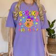 Spooky ESOL Teacher Halloween ESOL Teaching Coquette Women's Comfort Colors T-Shirt Violet