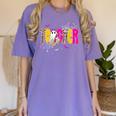 Spooky Halloween Teacher Para Counselor SPED Preppy Boo Kids Women's Comfort Colors T-Shirt Violet