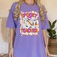 Spooky Teacher Ghost Pencil Teacher Halloween Teacher Women's Comfort Colors T-Shirt Violet Spooky Teacher Ghost Pencil Teacher Halloween Teacher Women's Comfort Colors T-Shirt Violet