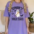 Spooky Toddler Teacher Halloween School Women's Comfort Colors T-Shirt Violet