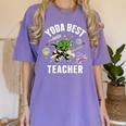 Star Wars Yoda Best Teacher Icons Women's Comfort Colors T-Shirt Violet