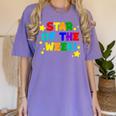 Star Of The Week Cheerful Recognition Student Teachers Class Men Women Kids Women's Comfort Colors T-Shirt Violet