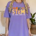STEM Teacher Thanksgiving Grateful Educator Science Class Women's Comfort Colors T-Shirt Violet