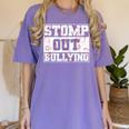 Stomp Out Bullying Back To School Education Teacher Women's Comfort Colors T-Shirt Violet Stomp Out Bullying Back To School Education Teacher Women's Comfort Colors T-Shirt Violet