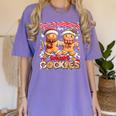 My Student Are Smart Cookies Pjs Christmas Xmas Teacher Women's Comfort Colors T-Shirt Violet My Student Are Smart Cookies Pjs Christmas Xmas Teacher Women's Comfort Colors T-Shirt Violet