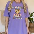 My Students Have A Pizza-My-Heart Valentines Day Teacher Women's Comfort Colors T-Shirt Violet