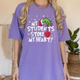 My Students Stole My Heart School Teacher Christmas Men Women Kids Women's Comfort Colors T-Shirt Violet My Students Stole My Heart School Teacher Christmas Men Women Kids Women's Comfort Colors T-Shirt Violet