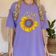 Sunflower Puzzle Pieces Autism Awareness For Mom Teacher For Women Women's Comfort Colors T-Shirt Violet