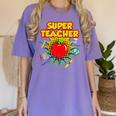 Superhero Teacher Appreciation Teaching Tee Women's Comfort Colors T-Shirt Violet