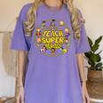 Superhero Teacher I Teach Super Heroes Women's Comfort Colors T-Shirt Violet Superhero Teacher I Teach Super Heroes Women's Comfort Colors T-Shirt Violet