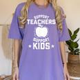 Support Teachers Support Kids Teacher Red For Ed 2019 Women's Comfort Colors T-Shirt Violet Support Teachers Support Kids Teacher Red For Ed 2019 Women's Comfort Colors T-Shirt Violet