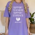 Support Teachers Support Students Red For Ed T-Shirt Women's Comfort Colors T-Shirt Violet Support Teachers Support Students Red For Ed T-Shirt Women's Comfort Colors T-Shirt Violet