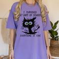 I Survived 67 Days Of School Teachers Students Humor Women's Comfort Colors T-Shirt Violet