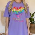 It Takes a Big Heart To Shape Little Minds Teacher Women's Comfort Colors T-Shirt Violet