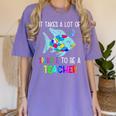 It Takes A Lot Of Sparkle To Be A Teacher Rainbow Fish For Men Women Women's Comfort Colors T-Shirt Violet