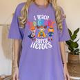 I Teach 2nd Grade Superheroes Back To School Teacher Men Women Girls Kids Women's Comfort Colors T-Shirt Violet I Teach 2nd Grade Superheroes Back To School Teacher Men Women Girls Kids Women's Comfort Colors T-Shirt Violet