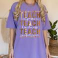 Teach Compassion Kindness Confidence History Teacher Women's Comfort Colors T-Shirt Violet Teach Compassion Kindness Confidence History Teacher Women's Comfort Colors T-Shirt Violet