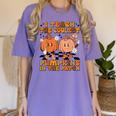 I Teach The Coolest Pumpkins In The Patch Teacher Halloween Women's Comfort Colors T-Shirt Violet