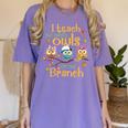 I Teach The Cutest Owls On The Branch Teacher Fall Autumn Women's Comfort Colors T-Shirt Violet I Teach The Cutest Owls On The Branch Teacher Fall Autumn Women's Comfort Colors T-Shirt Violet