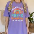 I Teach The Cutest Pre-K Pumpkin Teacher Student Halloween Women's Comfort Colors T-Shirt Violet