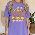 I Teach The Cutest Pumpkins Halloween Teacher Women's Comfort Colors T-Shirt Violet I Teach The Cutest Pumpkins Halloween Teacher Women's Comfort Colors T-Shirt Violet