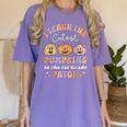 I Teach The Cutest Pumpkins In The Patch 1st Grade Teacher For Men Women Kids Women's Comfort Colors T-Shirt Violet