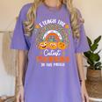 I Teach The Cutest Pumpkins In The Patch Teacher Halloween Women's Comfort Colors T-Shirt Violet I Teach The Cutest Pumpkins In The Patch Teacher Halloween Women's Comfort Colors T-Shirt Violet
