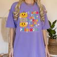 I Teach The Cutest Pumpkins Preschool Teacher Halloween Women's Comfort Colors T-Shirt Violet