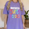 I Teach Future Superheroes Teacher Teaching Women's Comfort Colors T-Shirt Violet I Teach Future Superheroes Teacher Teaching Women's Comfort Colors T-Shirt Violet