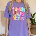 Teach Love Inspire Preppy Back To School Teacher Women Women's Comfort Colors T-Shirt Violet Teach Love Inspire Preppy Back To School Teacher Women Women's Comfort Colors T-Shirt Violet