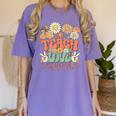 Teach Love Inspire Retro Groovy Daisy Back To School Teacher For Men Women Kids Women's Comfort Colors T-Shirt Violet Teach Love Inspire Retro Groovy Daisy Back To School Teacher For Men Women Kids Women's Comfort Colors T-Shirt Violet
