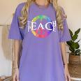 Teach Peace For Teachers And Educators Counselor Women's Comfort Colors T-Shirt Violet