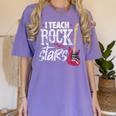 I Teach Rock Stars Music Teacher Guitar Player Women's Comfort Colors T-Shirt Violet