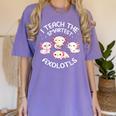 I Teach The Smartest Axolotls Cute Teacher Axolotl Women's Comfort Colors T-Shirt Violet