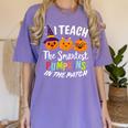 I Teach The Smartest Pumpkins The Patch Teacher Fall Season For Men Women Kids Women's Comfort Colors T-Shirt Violet